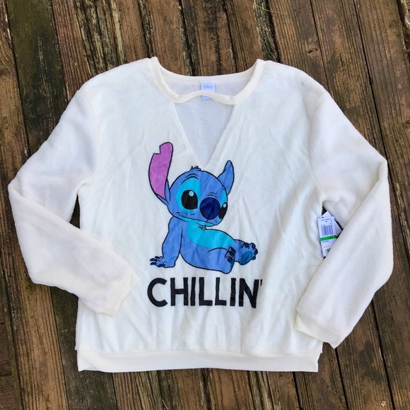 NWT Disney Stitch “Chillin” Plush Top - Picture 1 of 10